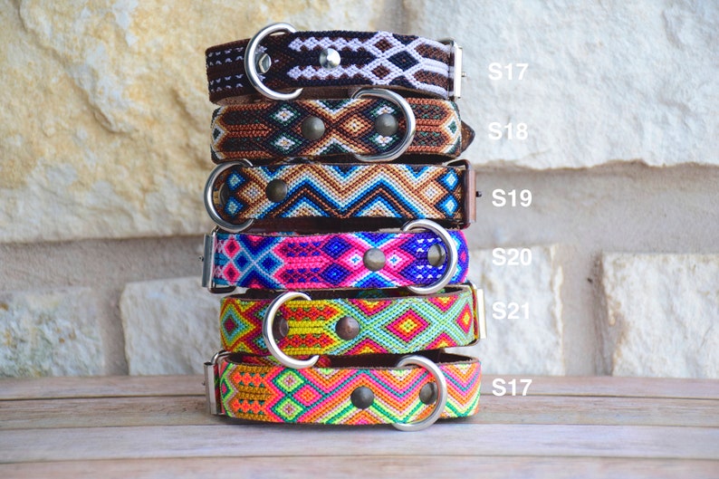 Small Dog Collars Small Handmade Dog Collars Mexican Dog Etsy