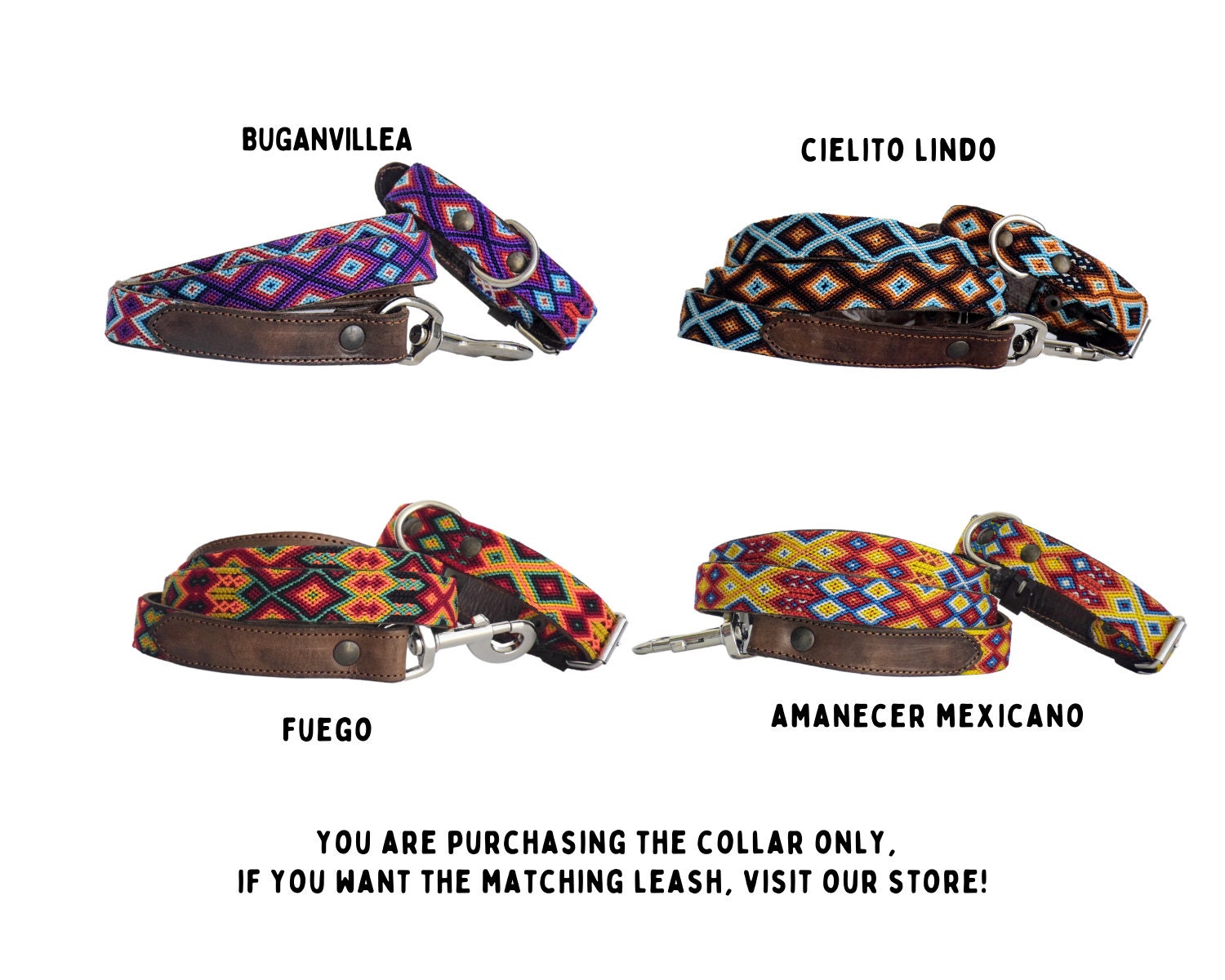 Large Dog Collars Handmade Dog Collars Mexican Dog Collars Etsy