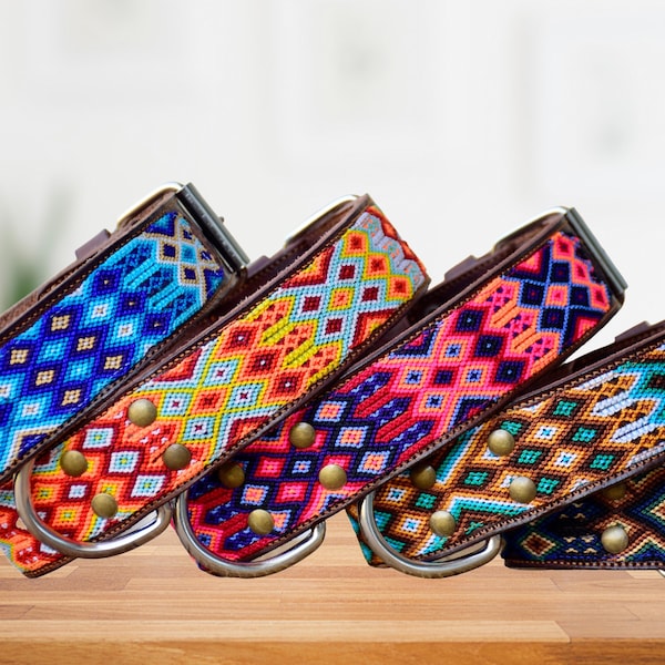 Mexican Handmade Collars I Leather Dog/Cat Collars for small and Large breeds