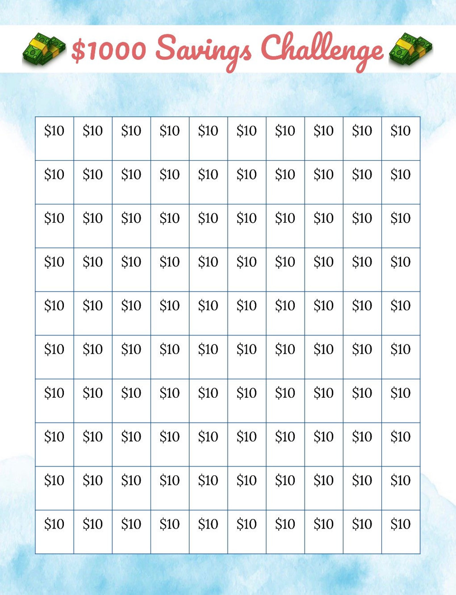 Saving challenge printable bundle saving challenges saving Etsy