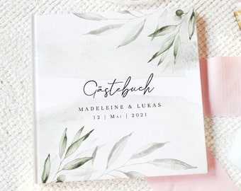 LIBRO DE INVITADOS para la boda "Ramas de olivo al estilo Greenery" #G020