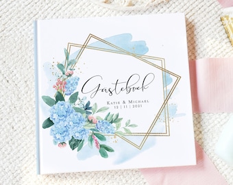 GÄSTEBUCH Hochzeit "Floral Blue"  #G085