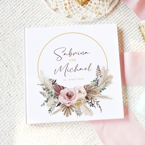 Gästebuch zur Hochzeit "Modern Floral Boho"  #G120