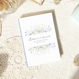 Stammbuch der Familie in 3 Größen "Wild Flowers Blue" #S163