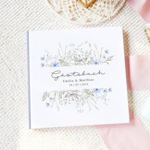 Gästebuch zur Hochzeit "Wild Flowers Blue" #G163