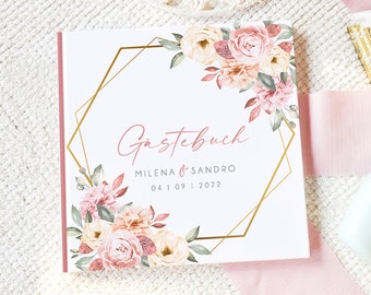 Gastenboek voor de bruiloft "Floral Vintage" #G017