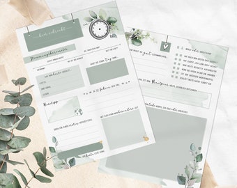 Guestbook cards | Eucalyptus Sage Guestbook Alternative #GK001