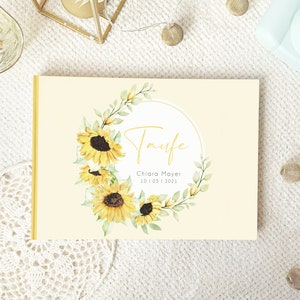 The guest book for the baptism &quot;Sunflower&quot; in A4 #029