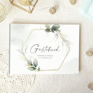 Gästebuch Hochzeit "Greenery Eukalyptus" #G66b