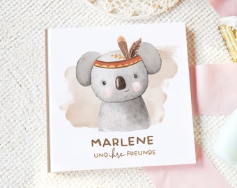 Personalisiertes Freundebuch - "Boho Koala" - für Kindergarten, Kita, Grundschule #F03