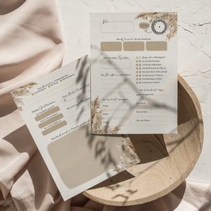 Guestbook cards | Boho pampas grass | DIN A5 | Guest book alternative #GK044