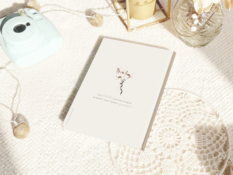 Family register in classic, A5 or A4 Boho Pampas Grass S058 image 6