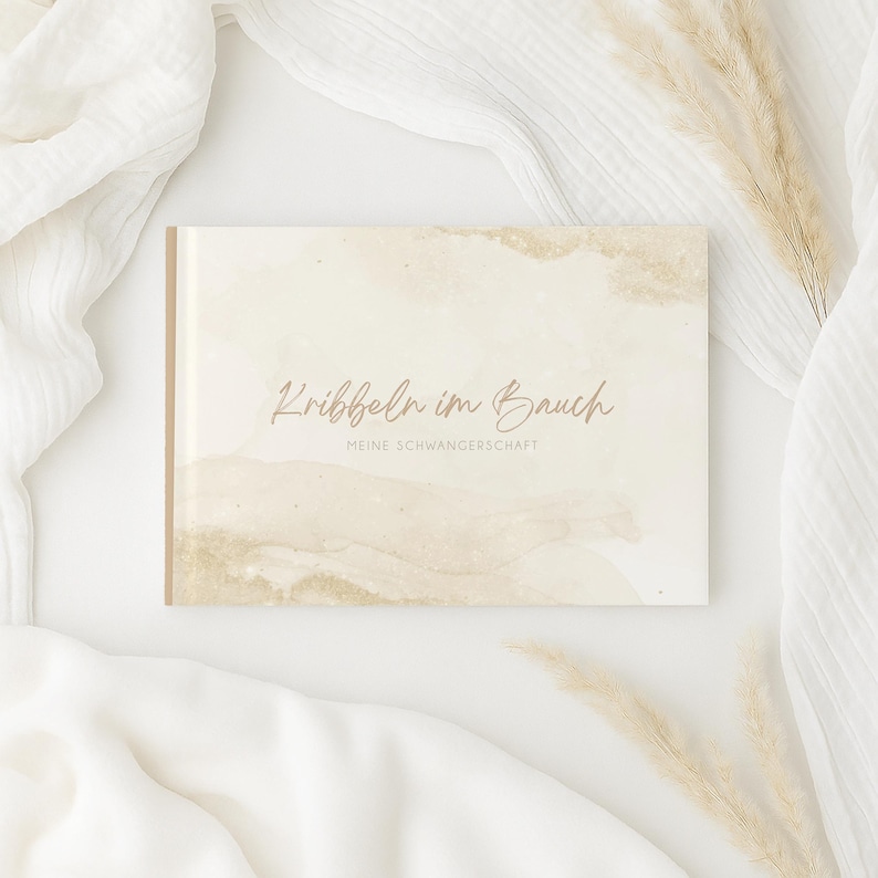 Pregnancy Diary to Fill Out "Butterflies in the Belly" | Memory Book for Expectant Moms | Gift for Pregnant Women | Diary image 1