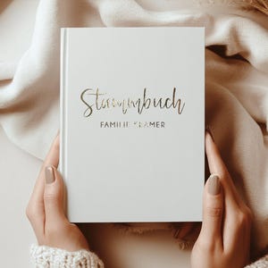 Stammbuch der Familie in klassisch, A5 oder A4 | veredelt in gold, silber oder roségold | Farbe wählbar | elegant  #S037