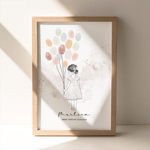 Poster ospite “Blush Acquerello” personalizzato | per le impronte digitali | Poster DIN A4/DIN A3 | Alternativa al libro degli ospiti | P002