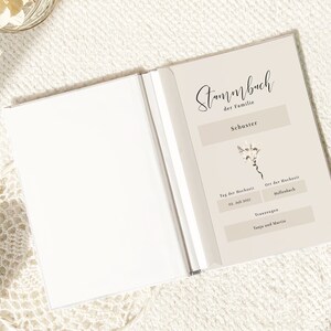 Family register in classic, A5 or A4 Boho Pampas Grass S058 image 4