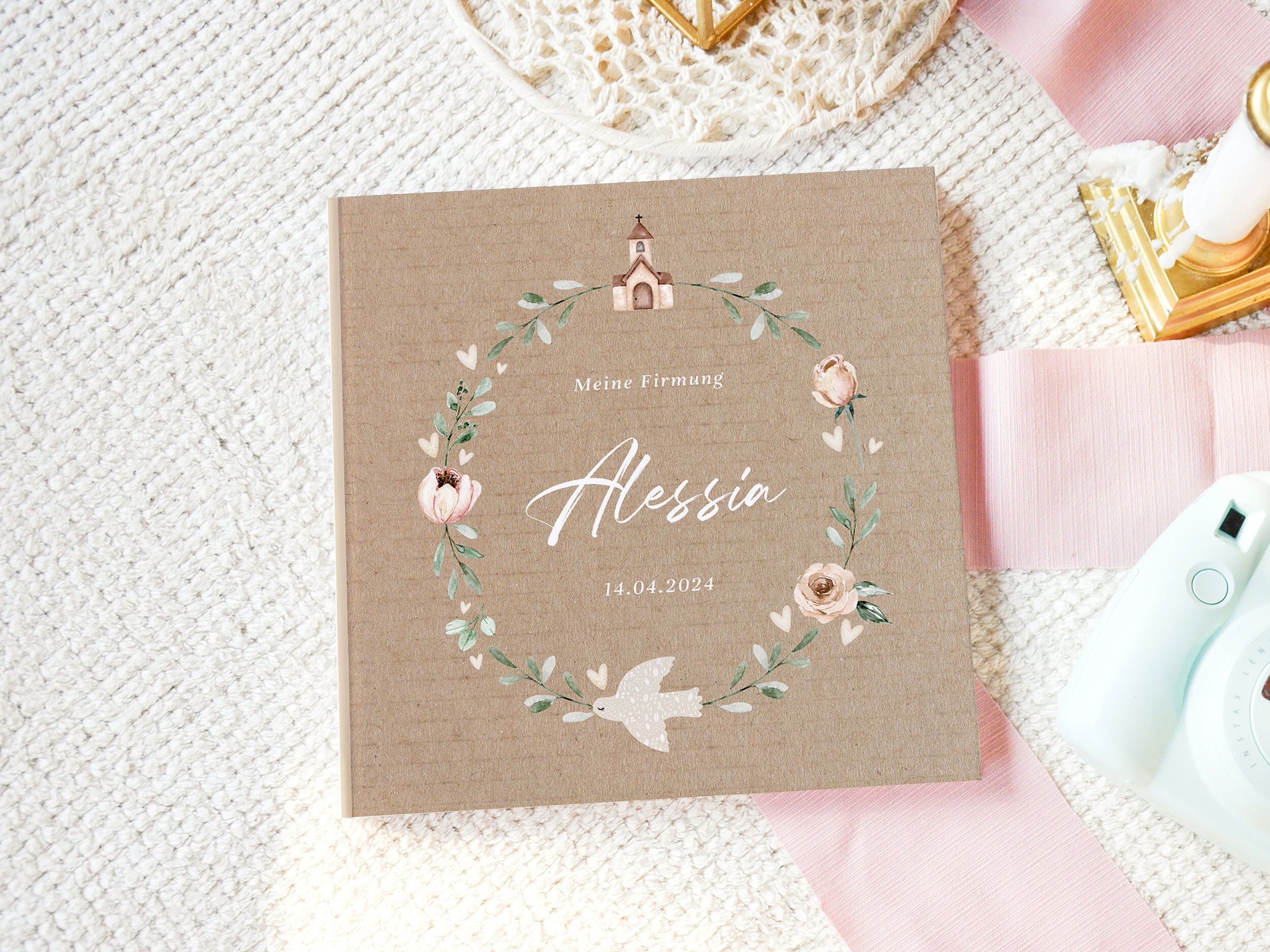 Livre d’or personnalisé pour baptême, communion et confirmation