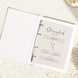 Family register in classic, A5 or A4 Boho Pampas Grass S058 image 3