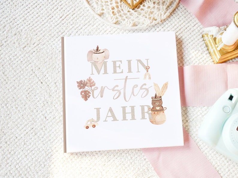 Babyalbum Mein erstes Jahr im Boho Stil Bild 1