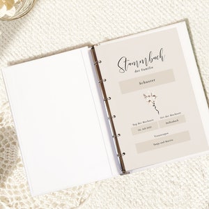 Family register in classic, A5 or A4 Boho Pampas Grass S058 image 2