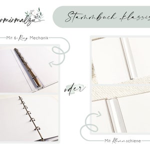 Family register in classic, A5 or A4 Boho Pampas Grass S058 image 7