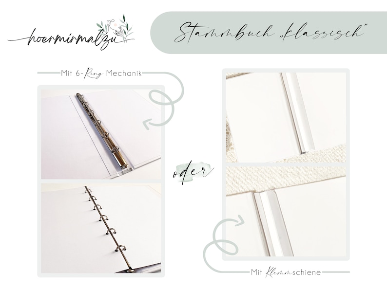 Family register in classic, A5 or A4 Boho Pampas Grass S058 image 7