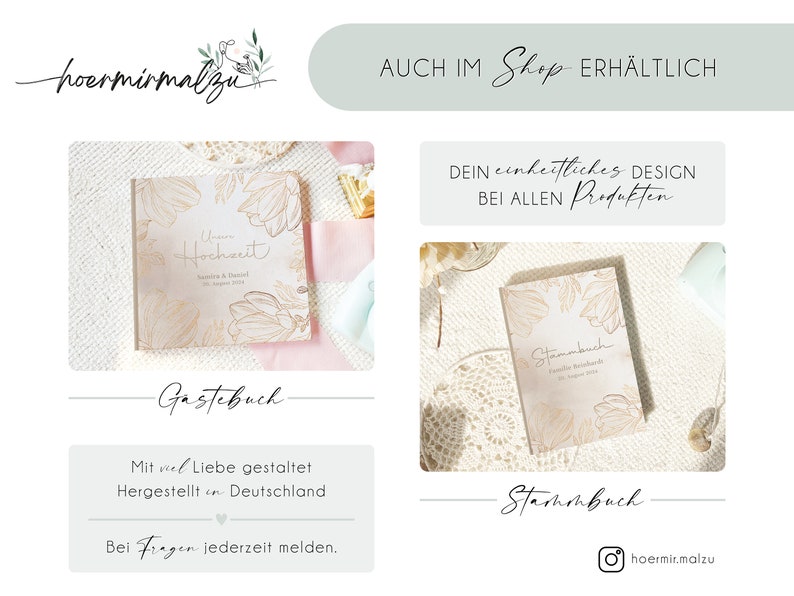 Gästebuch zur Hochzeit im eleganten Stil G125 Bild 7