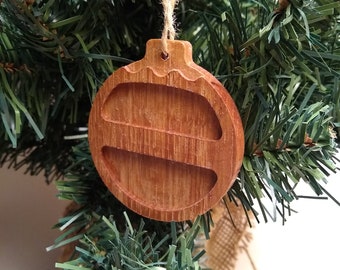 Wooden Glass Ball Christmas Tree Ornament