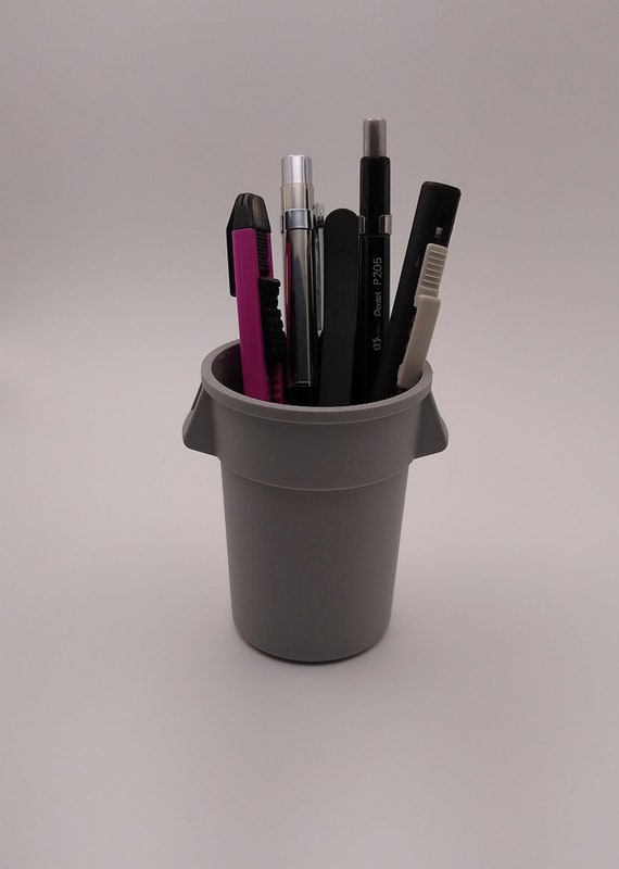 Miniature Garbage Can Pen/pencil Holder Desk Accessory (1:10 Scale