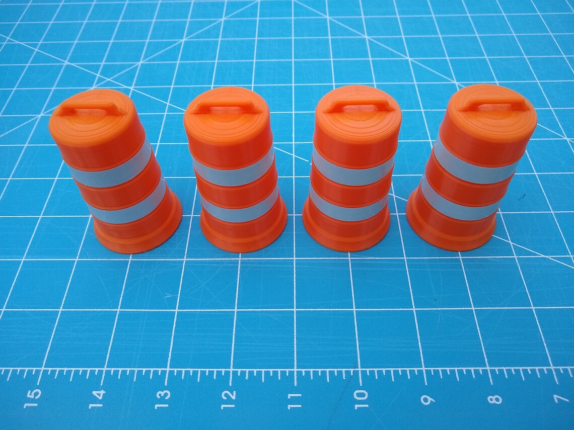 114 Scale Orange Construction Barrel / Traffic Barrel With Etsy UK