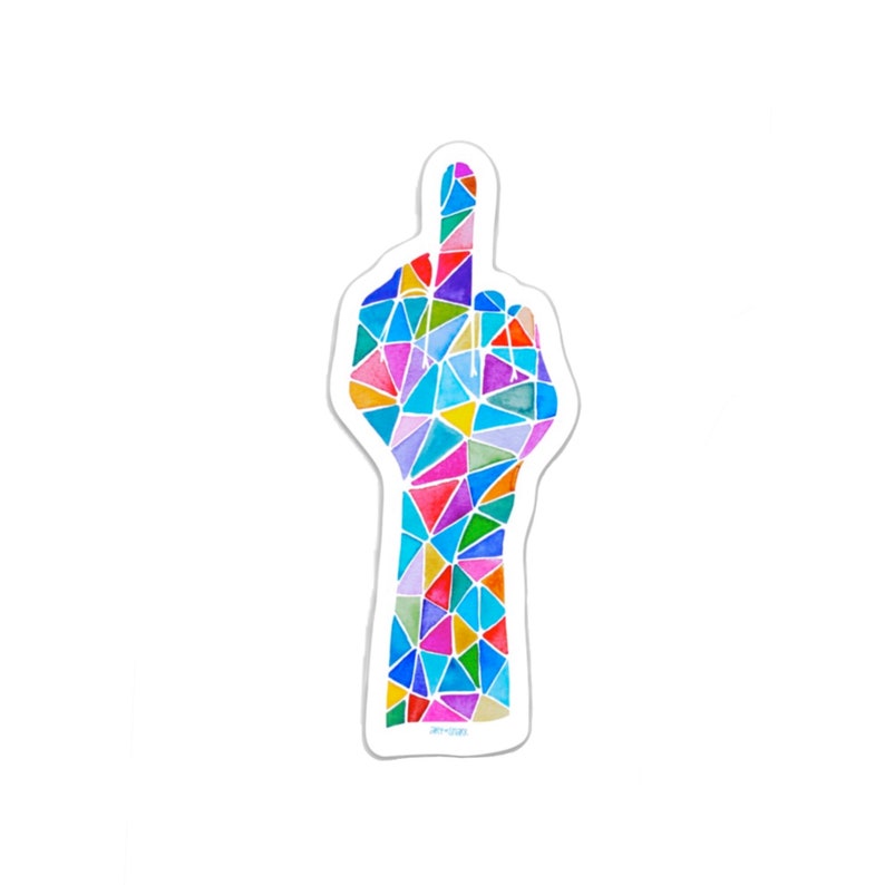 Middle Finger Sticker Laptop Sticker Guitar Case Sticker - Etsy
