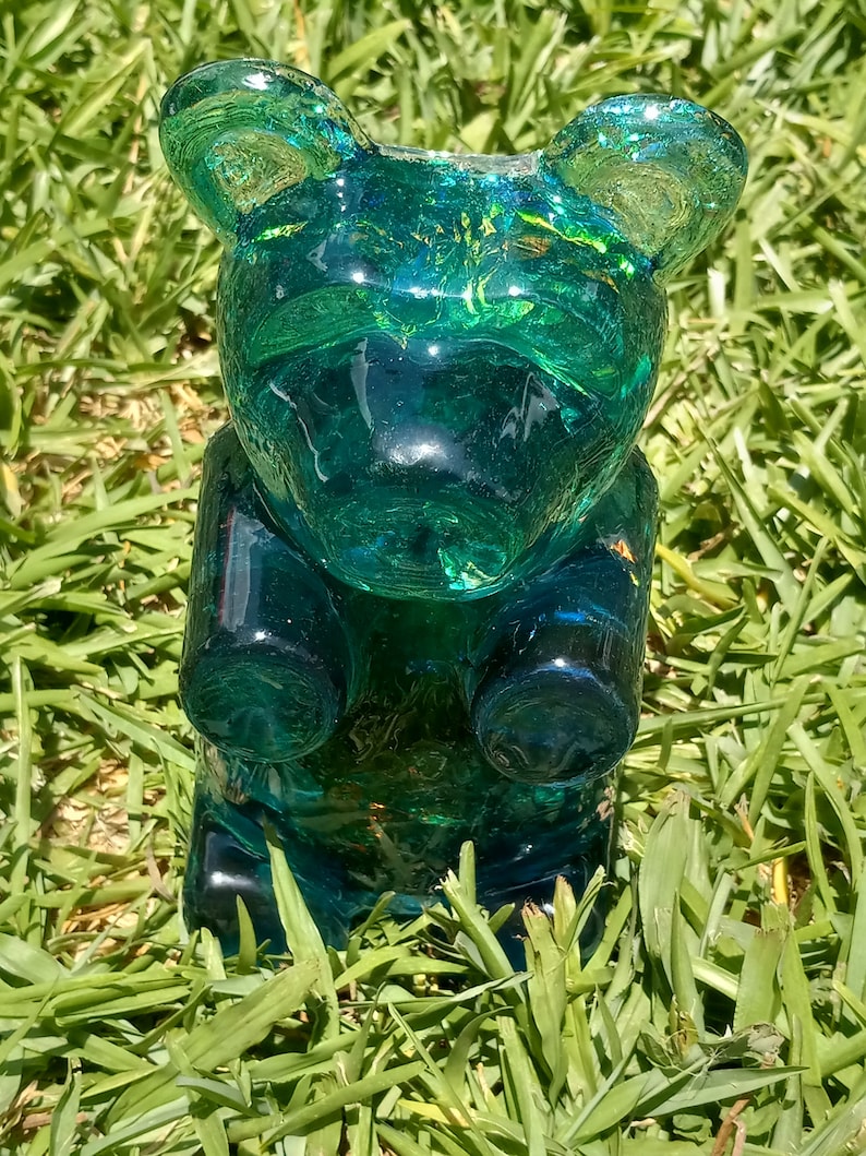 Giant Gummy Bear Aqua Blue Iridescent Large Art Decor Statue Etsy