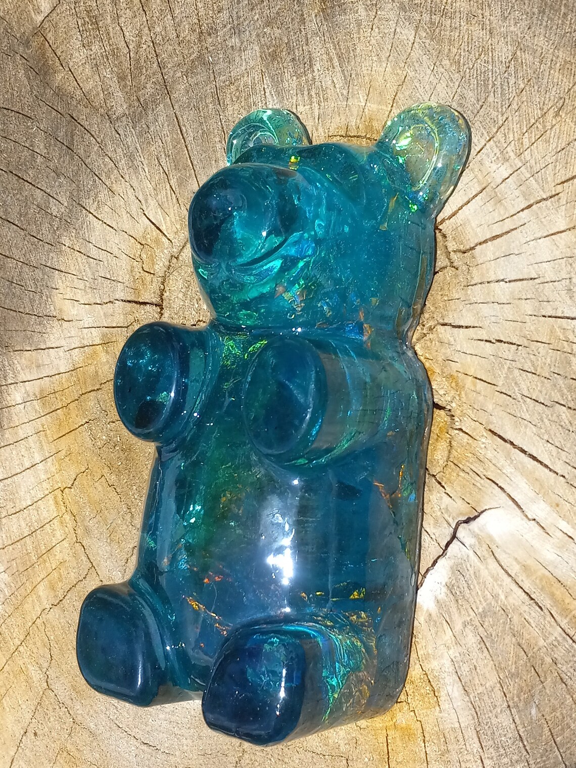 Giant Gummy Bear Aqua Blue Iridescent Large Art Decor Statue Etsy