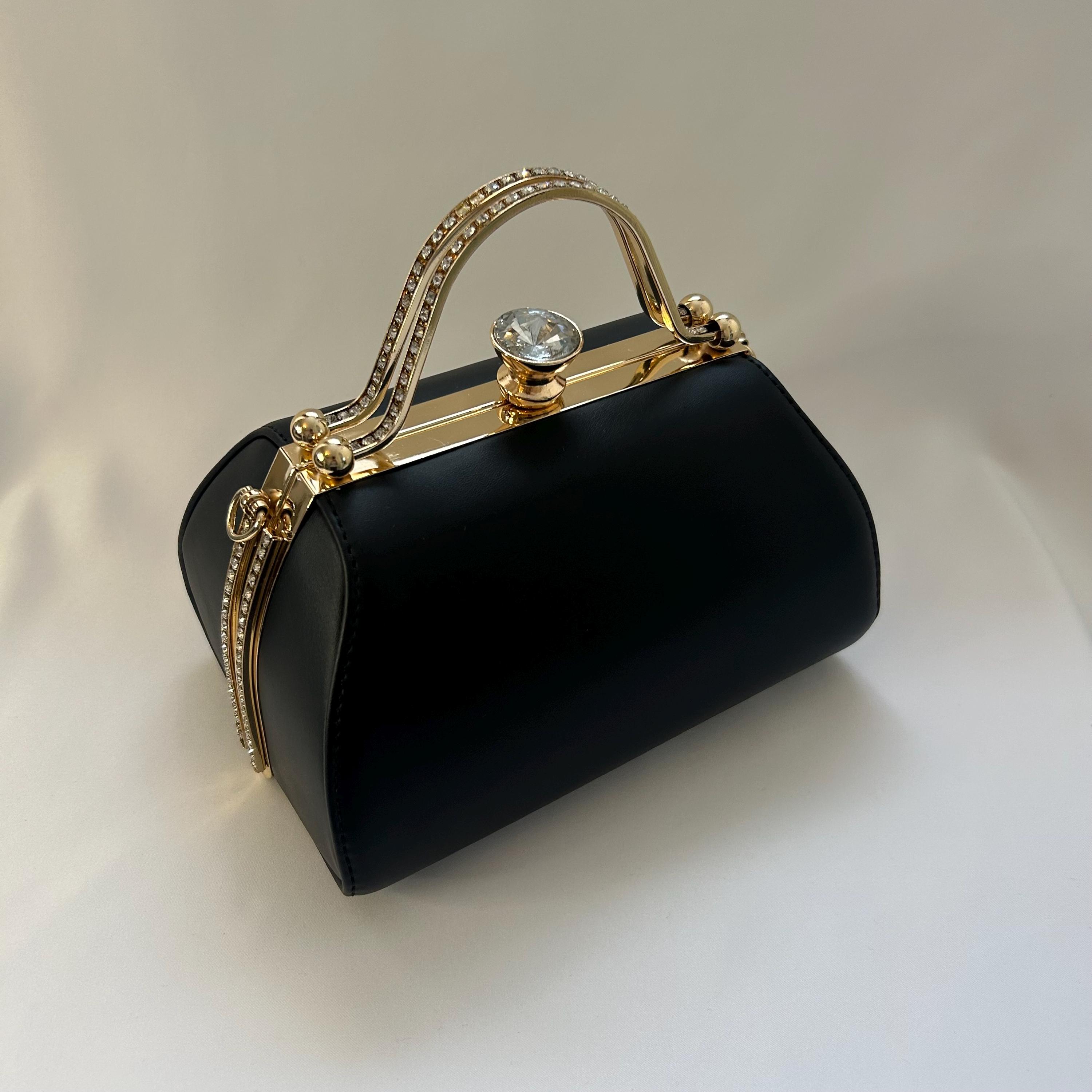 Classic Tia Handbag in Black - Vintage Inspired - Etsy