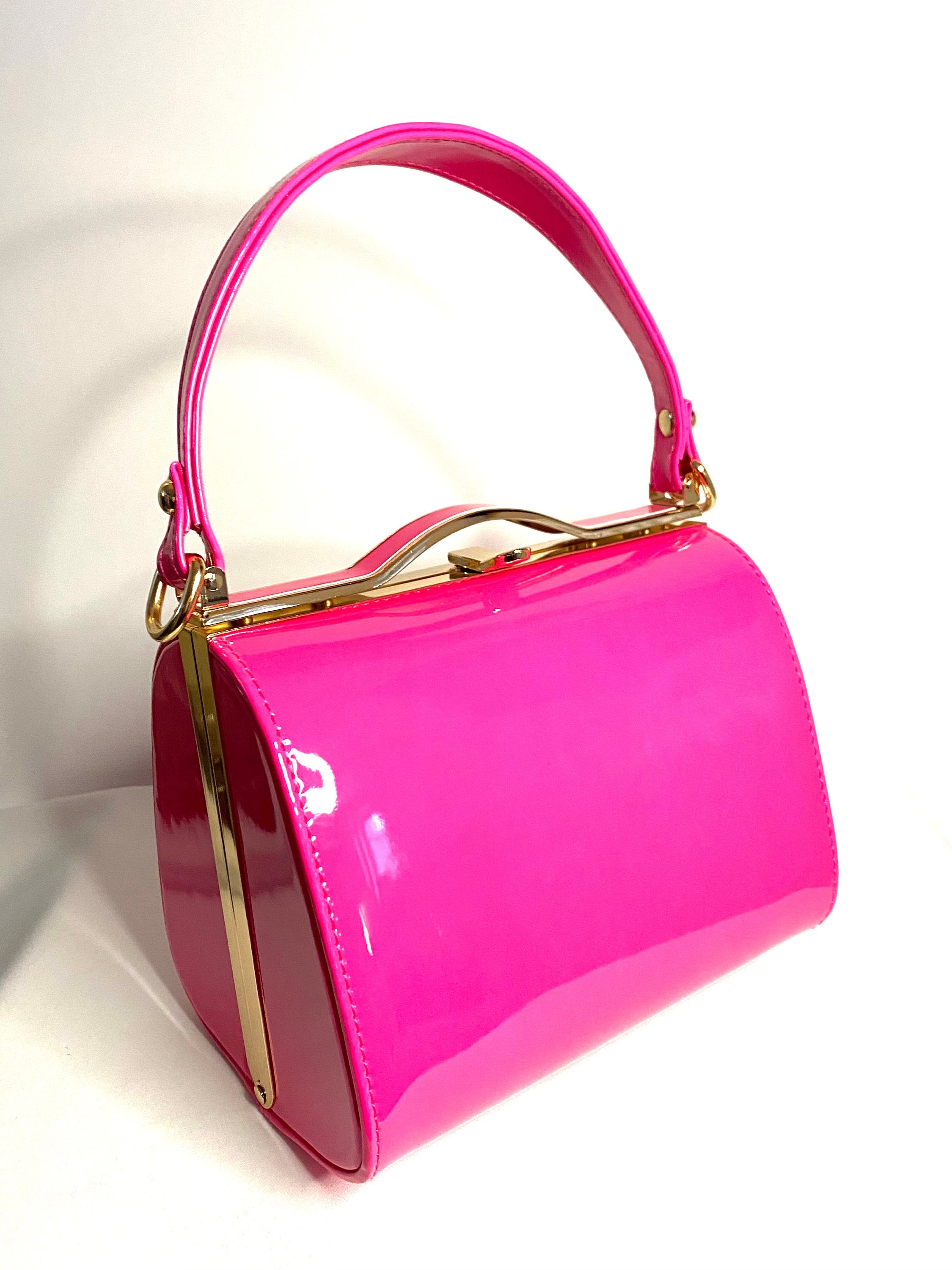 Classic Deep Pink LV Leather Case Fabric,Handmade Bag Fabric,Hand