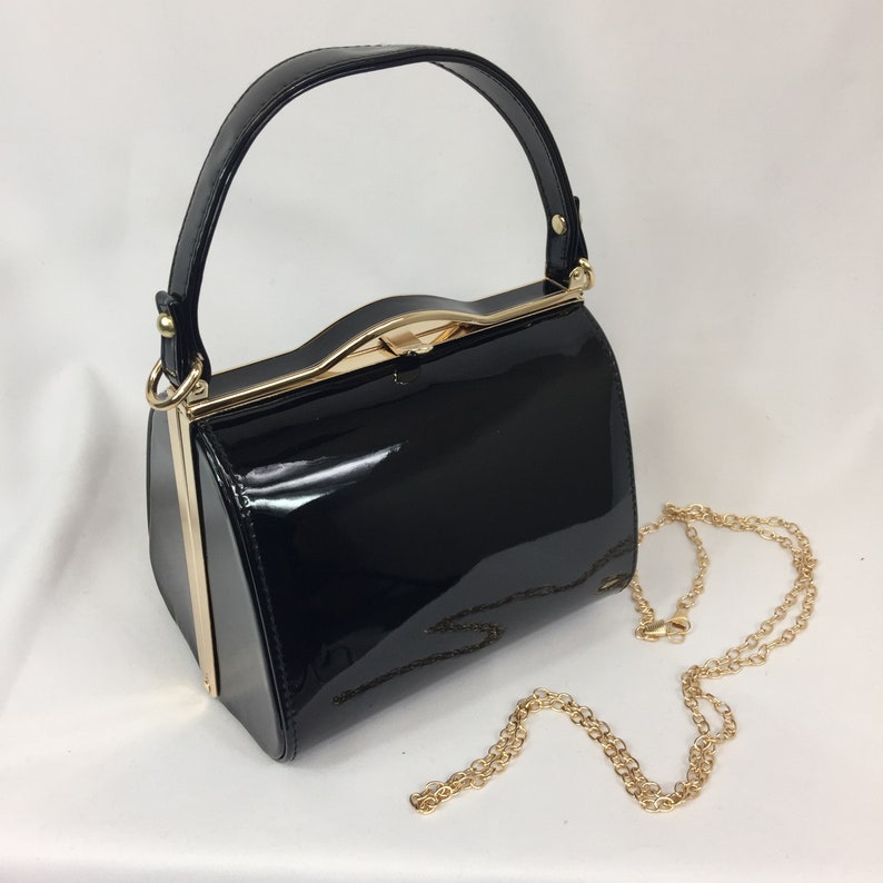 Classic Lilly Handbag in Black Vintage Inspired image 3