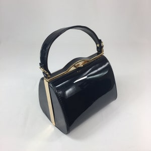 Classic Lilly Handbag in Navy Blue - Vintage Inspired