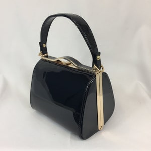Classic Lilly Handbag in Black Vintage Inspired image 2