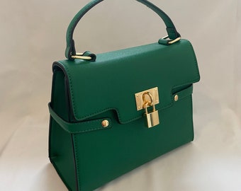 Classic Lilly Handbag in Vintage Green Vintage Inspired - Etsy