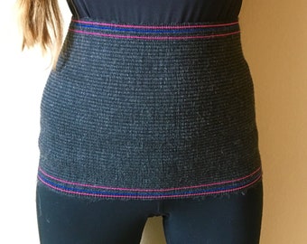 Unisex Kidney Warmer, Wool Haramaki, Nierenwärmer, Hüftwärmer, Knitted Waist Warmer, Stomach Wrap, Men & Women Therapeutic gift, Pain relief