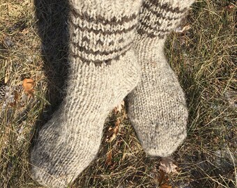 Hand Knit Wool Socks Etsy