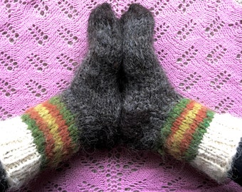 Hand knitted wool socks Pure sheep wool socks Bed wool socks Unisex Therapeutical All Sizes fathers day gift Gift for dad