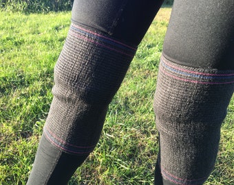 Chauffe-genoux en laine, chauffe-genoux en laine thérapeutique pour adultes Enveloppement du genou de guérison Chauffe-genoux chauds
