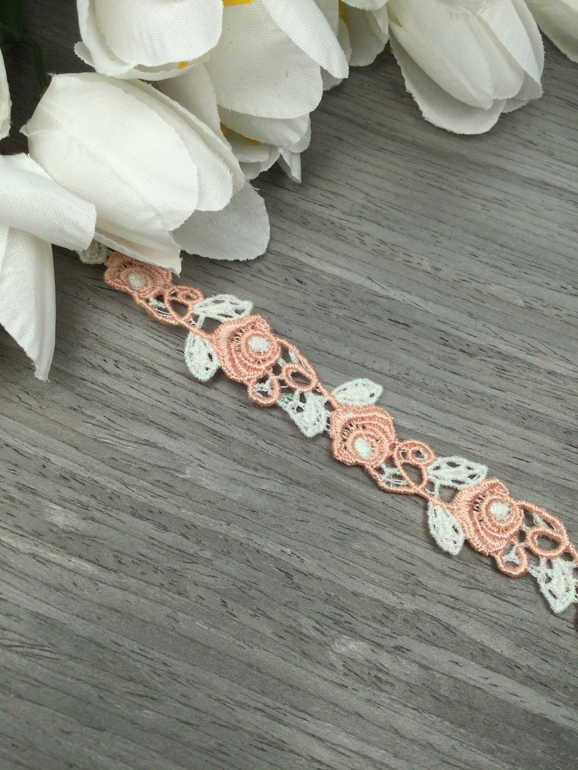 Floral Guipure lace trim by the yard Etsy