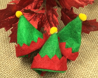 Mini Felt Santa Hats - Etsy