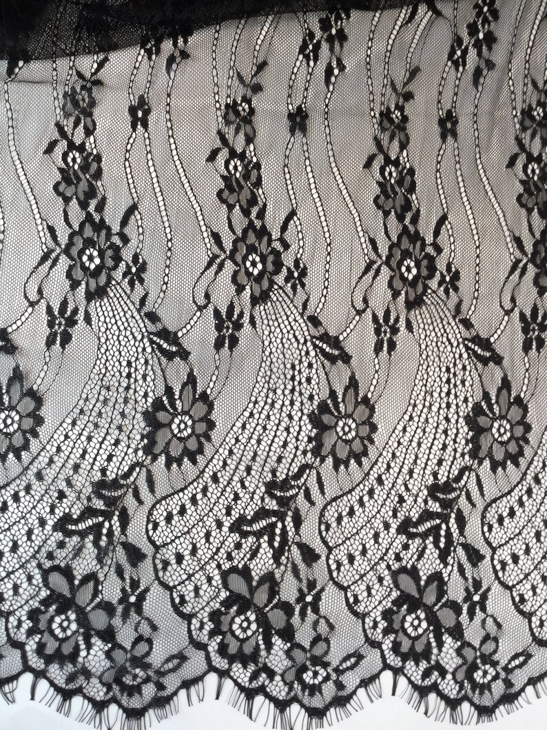Black or white eyelash lace