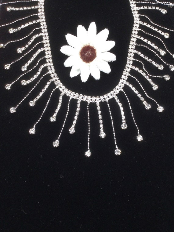 Rhinestone fringe trim by the yard Etsy