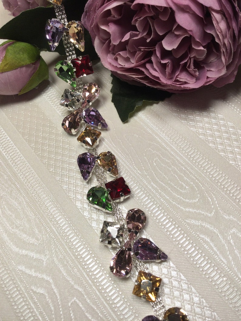Rhinestone Trim by the Yard Etsy