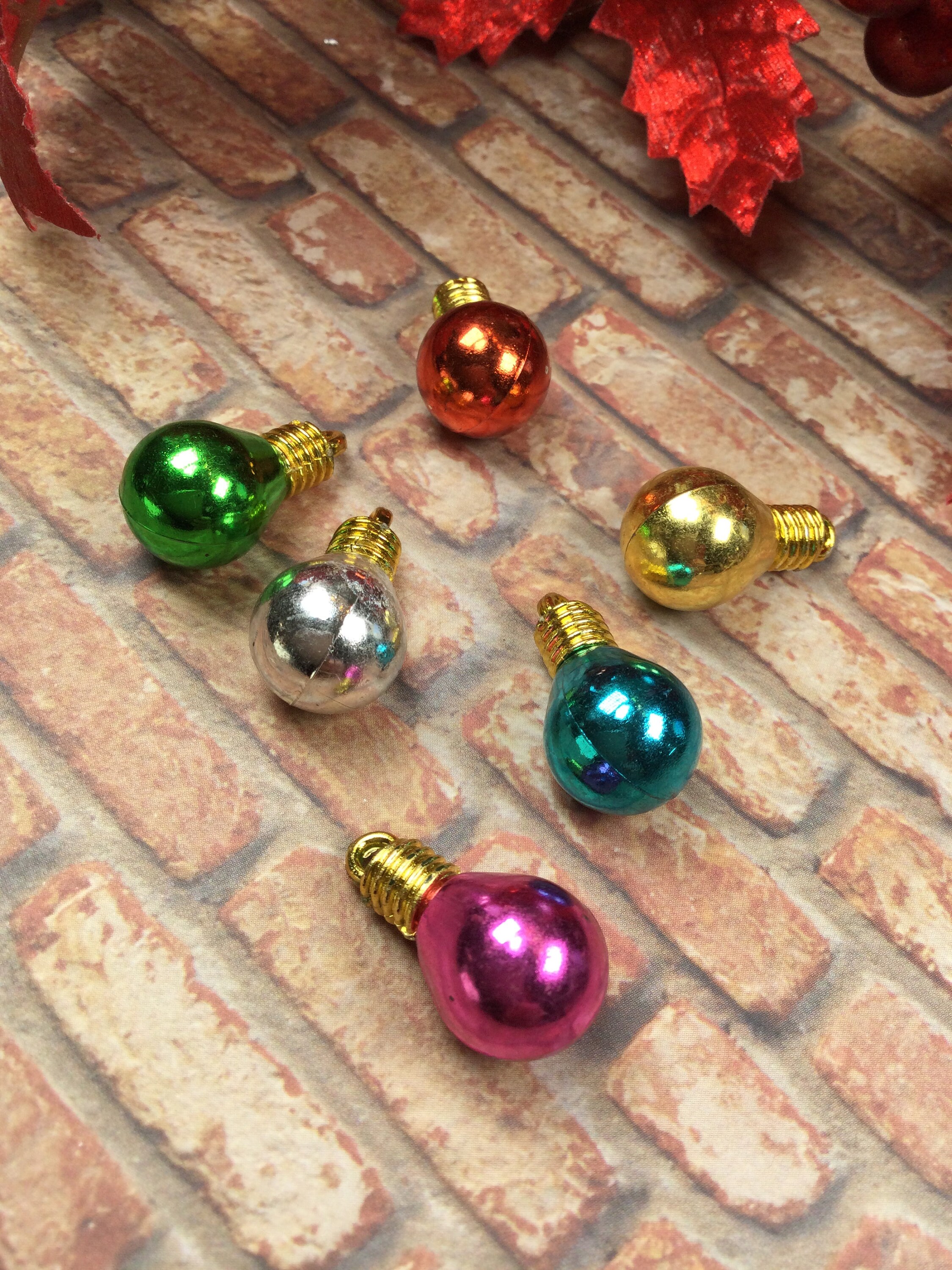 10 mini plastic Christmas light bulbs Etsy