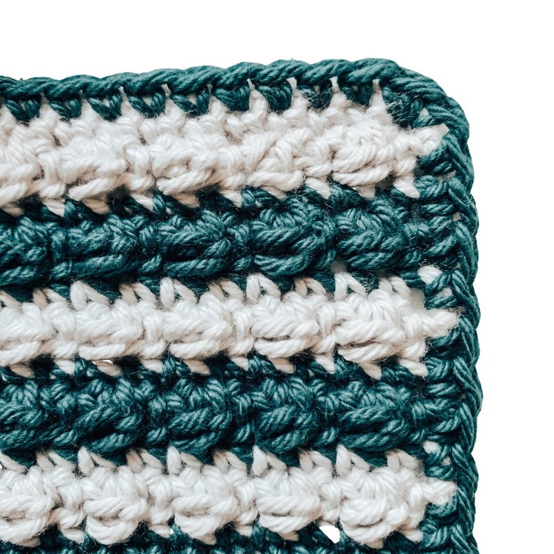 CROCHET PATTERN Crochet Dishcloth Washcloth Home Decor Beginner Crochet Pattern Stripey Wipey Dishcloth image 3